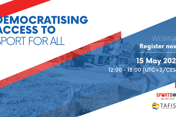 Join our webinar on Democratising Access to Sport for All!